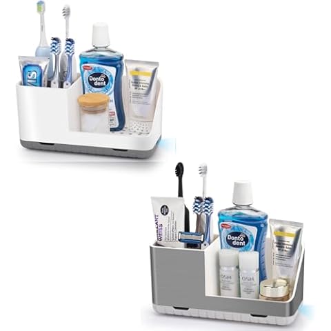 Bathroom Countertop Organizers, Bathroom Toothbrush Holders Set, Kids Toothbrush and Toothpaste Holder, Toothbrush Organizer Cover
