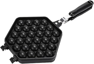 Hanabitx 1 molde para hornear con forma de huevo, revestimiento antiadherente, plato para magdalenas caseras, color negro