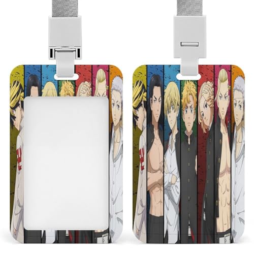 東京卍リベンジャーズ IDカードホルダー 縦型 社員証 カードケース ネームホルダー 名札ホルダーカードケース 防水 吊り下げ パスケース カード入れ 名札ケース 通勤 通学 男女兼用 名刺入れ クリップスト リール付き かわいい 人気 社員証ケース カー