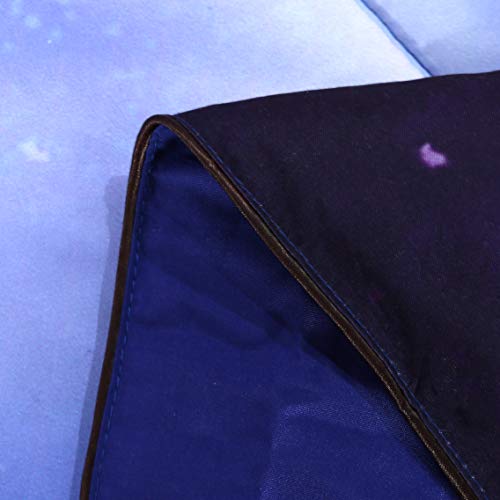 Wowelife Wolf Comforter Set Full Blue 5 Piece Wolf Howling In Forest And Moon Bedding With Comforter, Flat Sheet, Fitted Sheet And 2 Pillows(Full, Night Wolf) #TOP4