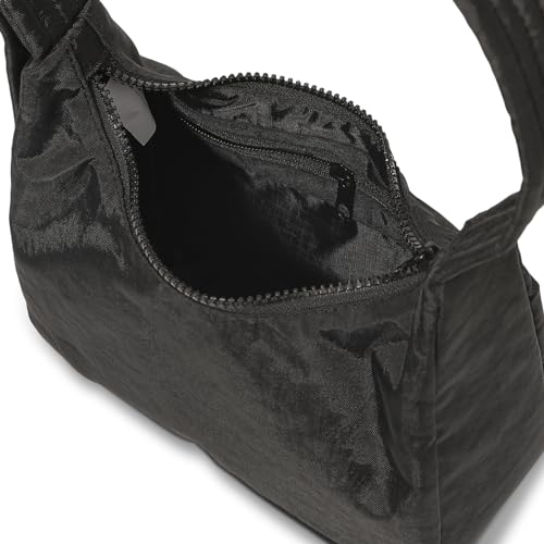 Nylon Shoulder Bag - Adjustable Quilted Strap, Structured Slouchy Design with Interior Zip Pocket4