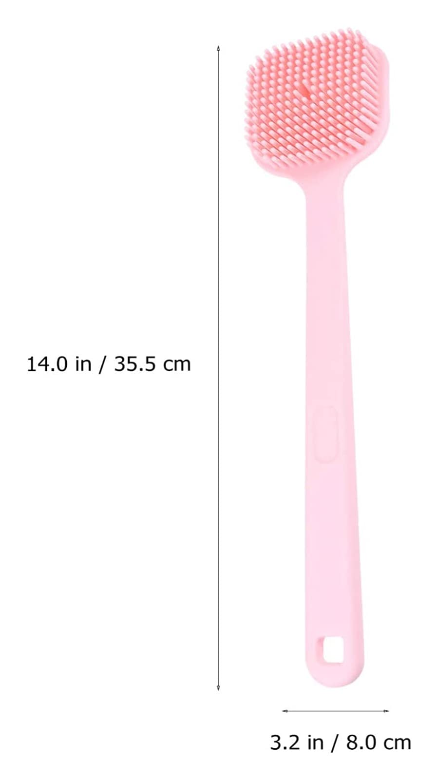 Cepillo Suave para el Cuerpo Cepillo de Limpieza para el Cuerpo Exfoliante de Masaje para la Piel con Mango Largo Cepillos para el baño y el Cuerpo (Color : Pink) (Pink)
