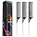 Framar Dreamweaver Highlight Comb Set â€“ Combs for Hair Stylist, Highlighting Comb, Hair Dye Comb, Hair Highlighter Comb with Metal Pick, Hair Color Comb (Black)