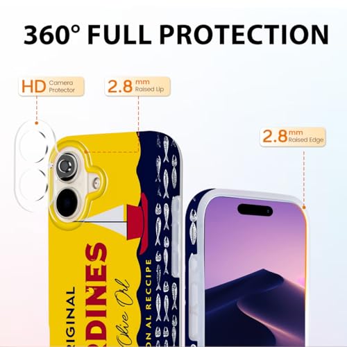 GEQCDBN Compatible with iPhone 17 Case, Trendy Cute Funny Sardine Can Girly Soft Slim TPU Shockproof Aesthetic Protective Phone Case Cover for Women Girls 6.1" by GEQCDBN - Used condition - Image 3