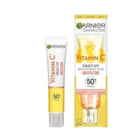 Garnier Vitamin C Sonnenschutzcreme, LSF 50+, Schützt und korriegiert Schäden durch die Sonne, Gleicht den Hautton aus, Für Gesicht & Hals, Vegan, Für alle Hauttypen, Daily UV Glow, 40 ml