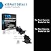TRQ Front and Rear Brake Pads Ceramic Hardware Compatible with 2001-2009 Volvo S60 1999-2006 S80 2001-2007 V70 2003-2007 XC70