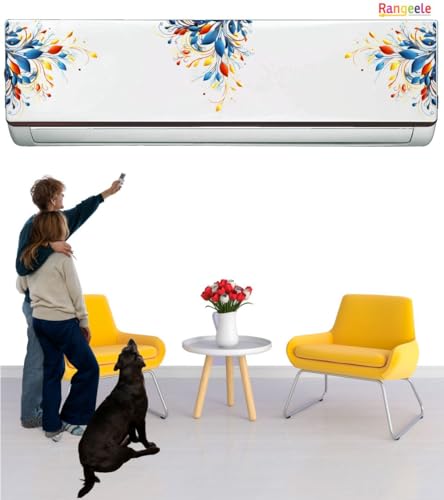 Image of 'colourful multi bell Leaves'' AC Sticker (96 cm x30 cmx 24 cm)