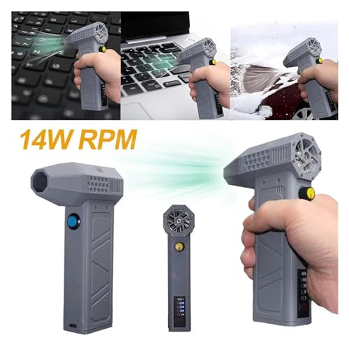 Mini jet ventilador turbo sin escobillas portátil con carga Tipo C y 140000 RPM 3