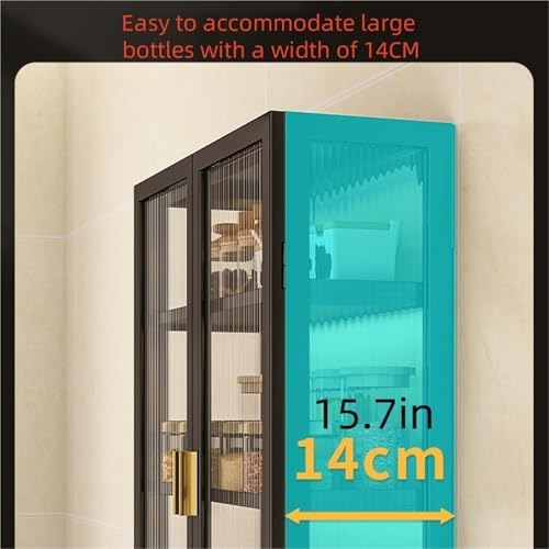 Wall Mounted Storage Cabinet - 3-Tier Space-Saving Organizer with Door for Kitchen & Bathroom, Non-Perforated Design, Stylish White Finish, Durable & Functional Storage Solution