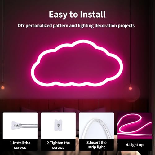 Image of HEADLY 16.4 Feet LED Neon Strip Lights, with 12V Adapter, Waterproof IP65, Silicone Flexible Rope Light for Home Wall Decor | Neon Lights | 5 Meter |