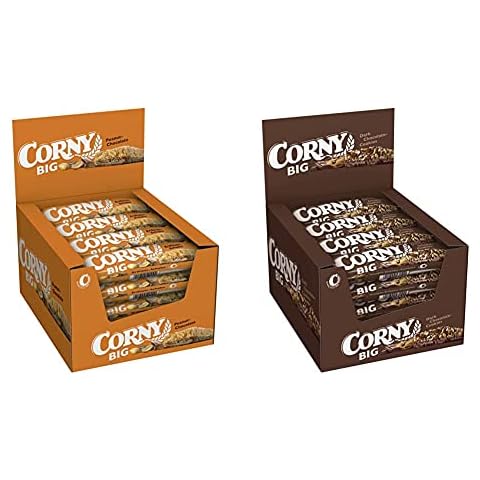 Corny Big Erdnuss-Schoko, Müsliriegel, 24er Pack & Big Dunkle Schoko-Cookies Cover