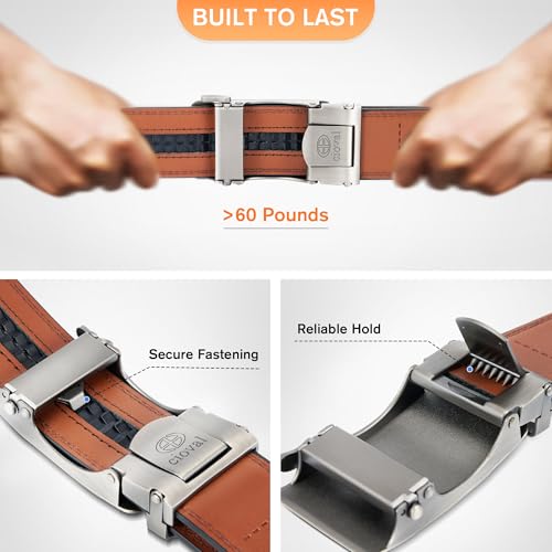 Men's Ratchet Belt - Genuine Leather, Custom Fit, Stylish and Durable (35mm)3
