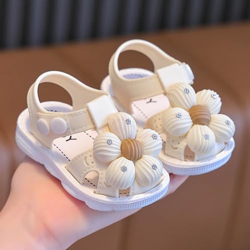 IWIHMIV Toddler Girl Summer Shoes Baby Girl Sandals Girls Sandals Closed-Toe Sandals Flower Dress Summer Shoes Sandals Toddler2