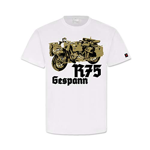 R75 Gespann Dak WH Side-car Gravité Gelände Machine T-Shirt # 15350