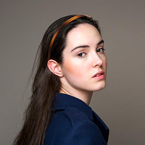 WILLBOND 6 Pieces Plastic Plain Headbands Teeth Comb Headbands Skinny DIY Hair Bands for Women - Image 4