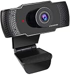 Diamond Multimedia Webcam avec Microphone, USB Complet HD 1080P Webcam pour bureau & Ordinateur portable, streaming en direct HD Vidéo & Audio, angle de vue à travers. Plug & Play., noir