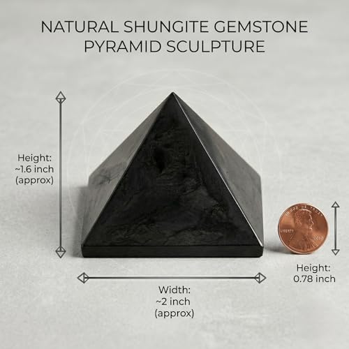 Escultura Pirámide de Piedra Shungita Natural 4 cm miniatura 6