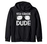 9th Grade Dude Glasses Back To School Tshirt For Boys Zip Hoodie