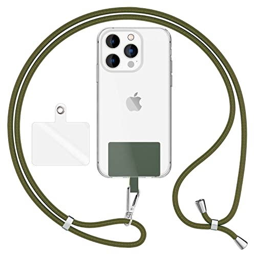 NALIA Universal Phone Lanyard for all Smartphones, Robust Cord & 2 Patches