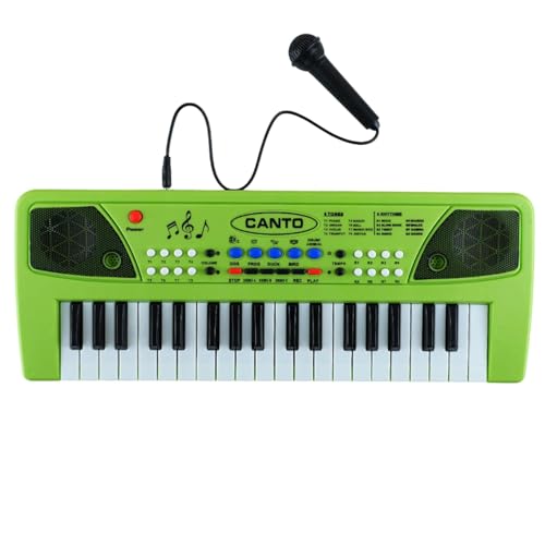Image of Rechargeable Electronic Keyboard Piano for Kids | HL-55 Musical Toy Piano with Built-in Speaker, Microphone Support, LED Indicators & Multiple Music Modes | Beginner Learning Keyboard for Kids