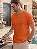 TACVASEN Men's T-Shirts Smart Casual Short Sleeve Tshirts Cotton T Shirts for Men UK Quick Dry Summer Grandad Tops Dark Orange 3XL #2