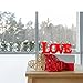 Valentines Day Decorations Love Sign Wooden Blocks V-day Gift Freestanding Love Letter Table Top Decor Romantic Table Red Sign L O V E Words Shape for Home Party Wedding Anniversary Decor (Red)