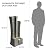 YZM Modern Outdoor Water Fountain Indoor Cascading Floor-Standing Fountains with Led Lights 2-Curved Column Garden Waterfall for Backyard Patio Porch Deck Home 39.76” H