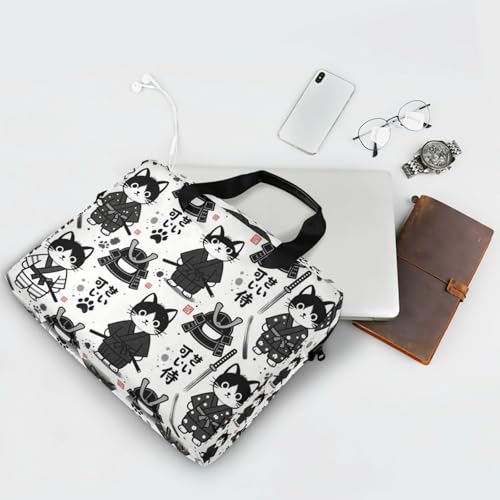 Maletín portátil para laptop 15.6" con diseño japonés miniatura 7