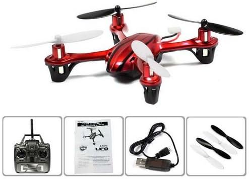 Helicopter 6 Axis Gyro 2.4GHz 4 Channel Remote Control RC Quadcopter Color Red UFO HT 01 Free Shipping
