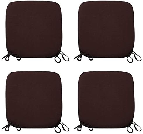 CB CASABELLA 6 Removable Elegant Chair Pads Seat Pads for Home Dining Room Kitchen Office Garden Patio 38X38Cm Silver Chairpads Seatpads With ties