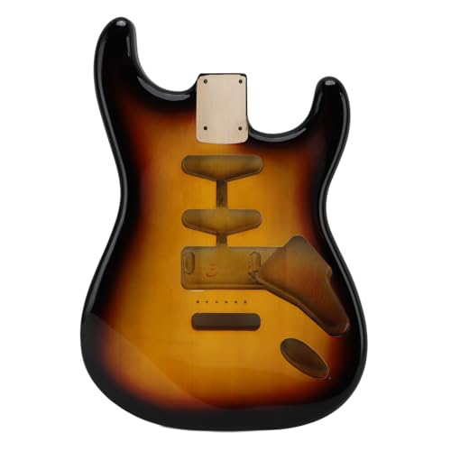 Electric Guitar Body, Premium Poplar Wood Pre Drilled Neck Mounting Hole Standard HSH Route DIY Electric Guitar Parts Accessories for ST Style