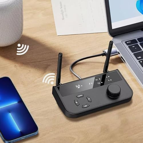 Transmisor audio inalámbrico de alta fidelidad para dos auriculares y smartphone 3