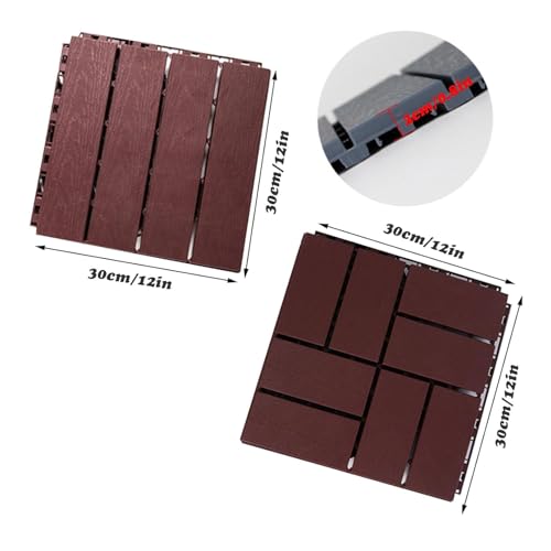 Dalles de sol emboîtables en plastique pour balcon et terrasse de jardin - 2