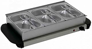 Oypla Stainless Steel Electric 3 Pan Buffet Food Warmer Hot Plate Tray