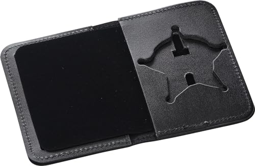 Perfect Fit Shield Wallets Milwaukee County Sheriff badge and ID Case Hidden Badge Bi-Fold Style Wallet (Cutout PF-768) Black Leather4