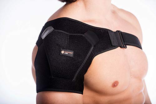 Copper Joe Adjustable Shoulder Brace For Men And Women Ultimate Copper Infused Recovery Compression Support For Torn Rotator Cuff, Tendonitis, Tears, Dislocation And Bursitis #TOP4