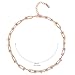 DAILI Choker Necklace for Women Trendy | Rose Gold Necklace Chunky Necklaces Thick Cuban Link Chain for Men Hypoallergenic Statement Paperclip Necklace Punk Hip-hop Fashion Jewelry
