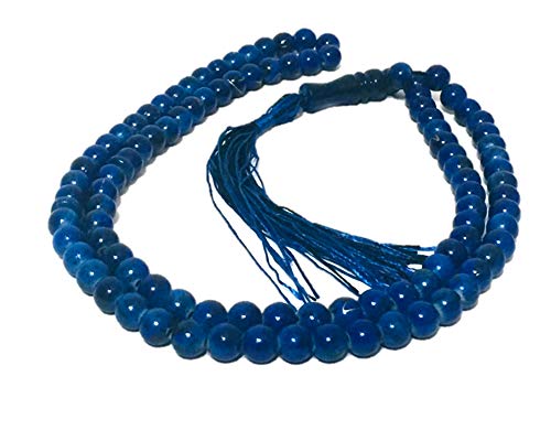 DRS Tasbeeh.Yoga Diffuser Necklace,Beads Natural Boho Mala Chakra Memditation Yoga Tassel Jewelry, Counter for Muslim Islamic azkaar 33+33+33=99 Beads (99 Plastic breads. Tasbih Counter) Blue