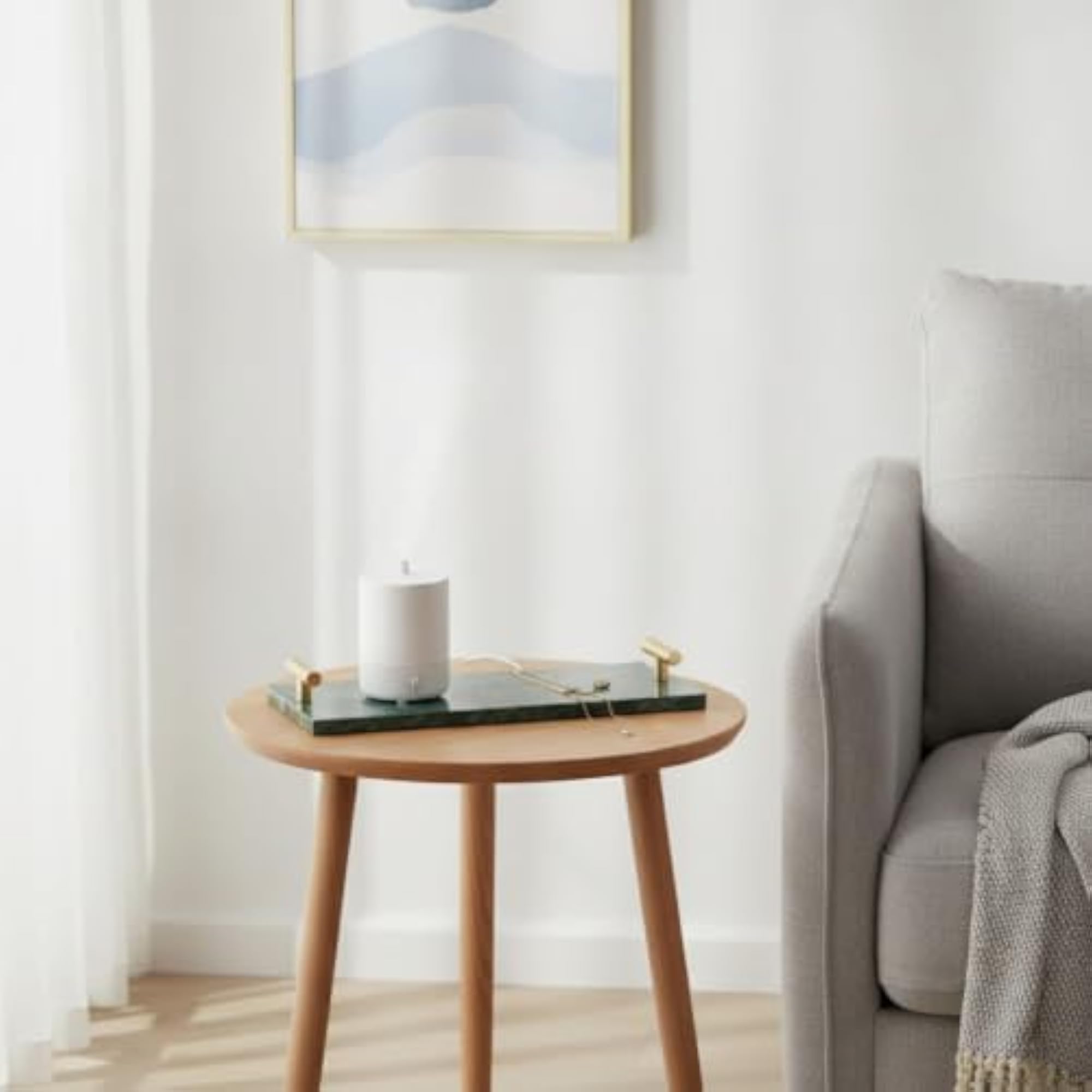 Decorative Marble Tray with Handles, Rectangular Design