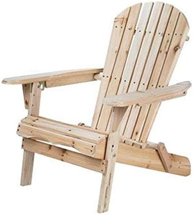Miniatura 3 de StarSun Depot Silla Adirondack plegable para patio jardín en acabado de madera natural