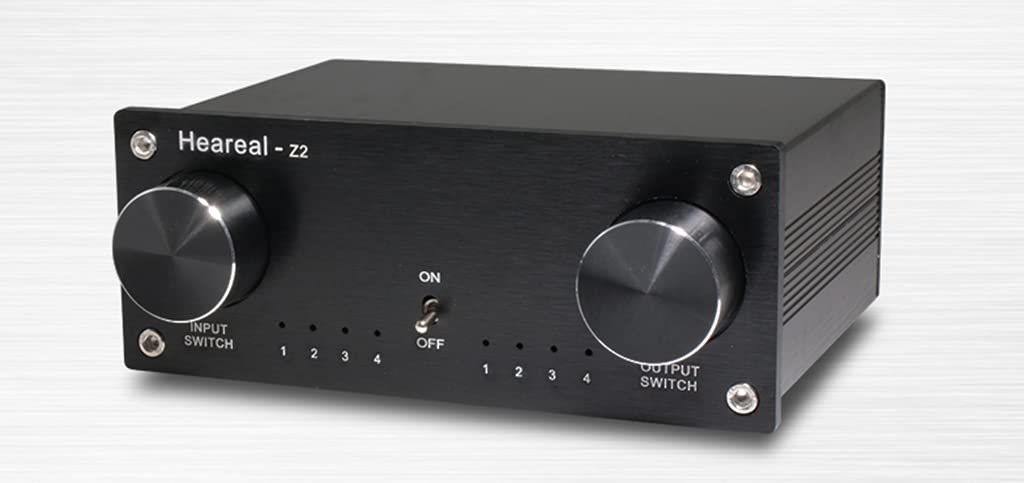 Z2 Lossless Audio switcher 4in 4out HiFi Audio Signal Splitter W/Power Adapter