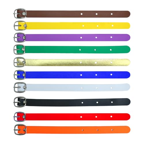 Image of 10-Pack Luggage Straps - Adjustable 7.59 Inch (19.3cm) Replacement Belts with Metal Buckle, 10 Colors for Luggage Tags, Pass Holders, Watch Bands & Travel Accessories