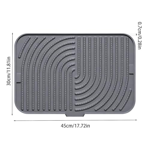 Alfombrilla de secado de platos en silicona: ideal para escurrir verduras, ollas y vajilla 6