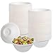 Exclaith 300 Pack Disposable Paper Bowls Bulk, 8 oz Heavy-Duty Compostable Bowl, White Bowls Eco Friendly Sugarcane Bagasse Bowl, for Salad, Dessert, Milk, Cereals 1