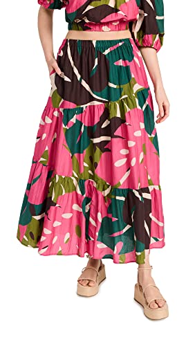 Velvet by Graham & Spencer Women's Lydia Printed Silk Cotton Voile Skirt