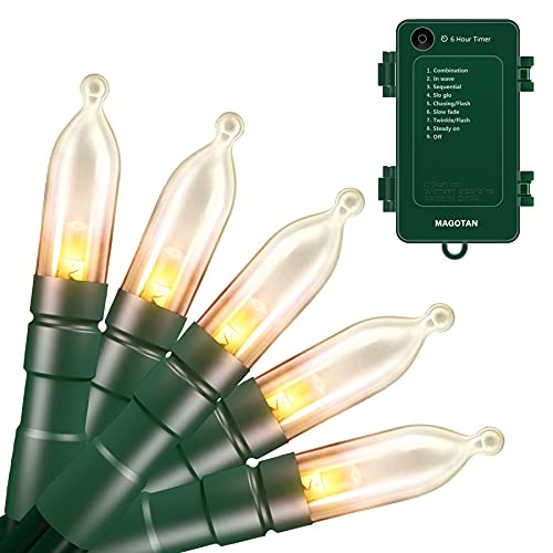 Christmas Lights with Timer - Battery Operated String Lights Outdoor String Lights 100 LED 8 Modes String Lights Clear Mini Lights Set for Wedding Party Home Garden Wreath, Waterproof, Warm White Christmas Lights with Timer - Battery Operated String Lights Outdoor String Lights 100 LED 8 Modes String Lights Clear Mini Lights Set for Wedding Party Home Garden Wreath, Waterproof, Warm White