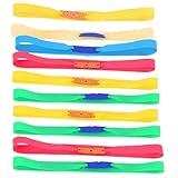 Rahmenlose Schleuder, 10 St&uuml;ck, 18,7 Zoll, rahmenloses Schleuderarmband, elastisches Schleuderarmband, Pl&uuml;schfaser, 0,8 mm Dicke, ger&auml;uscharme Schleuderb&auml;nder f&uuml;r den Au&szlig;enbereich, zuf&auml;llige Farbe