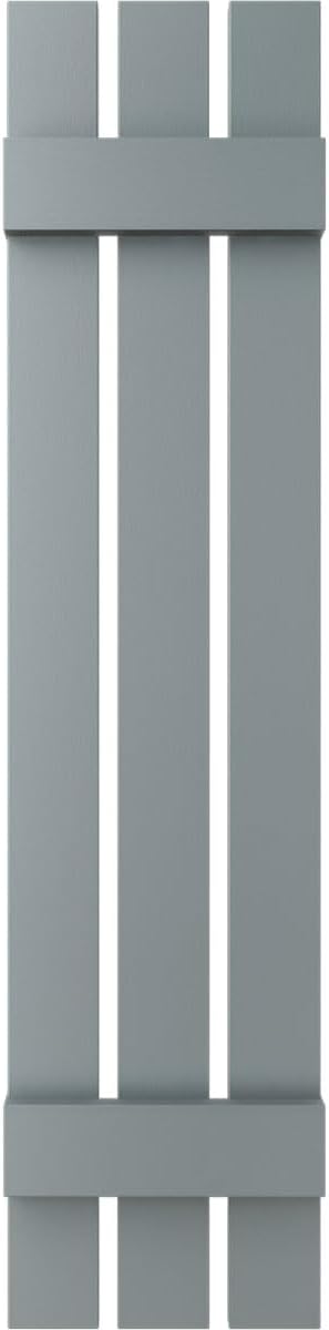 12"w x 35"h mid-america vinyl, standard size three board spaced shutters, w/installation shutter-lok's & matching screws (per pair), 419 - storm cloud 35-in. h 419 - storm cloud