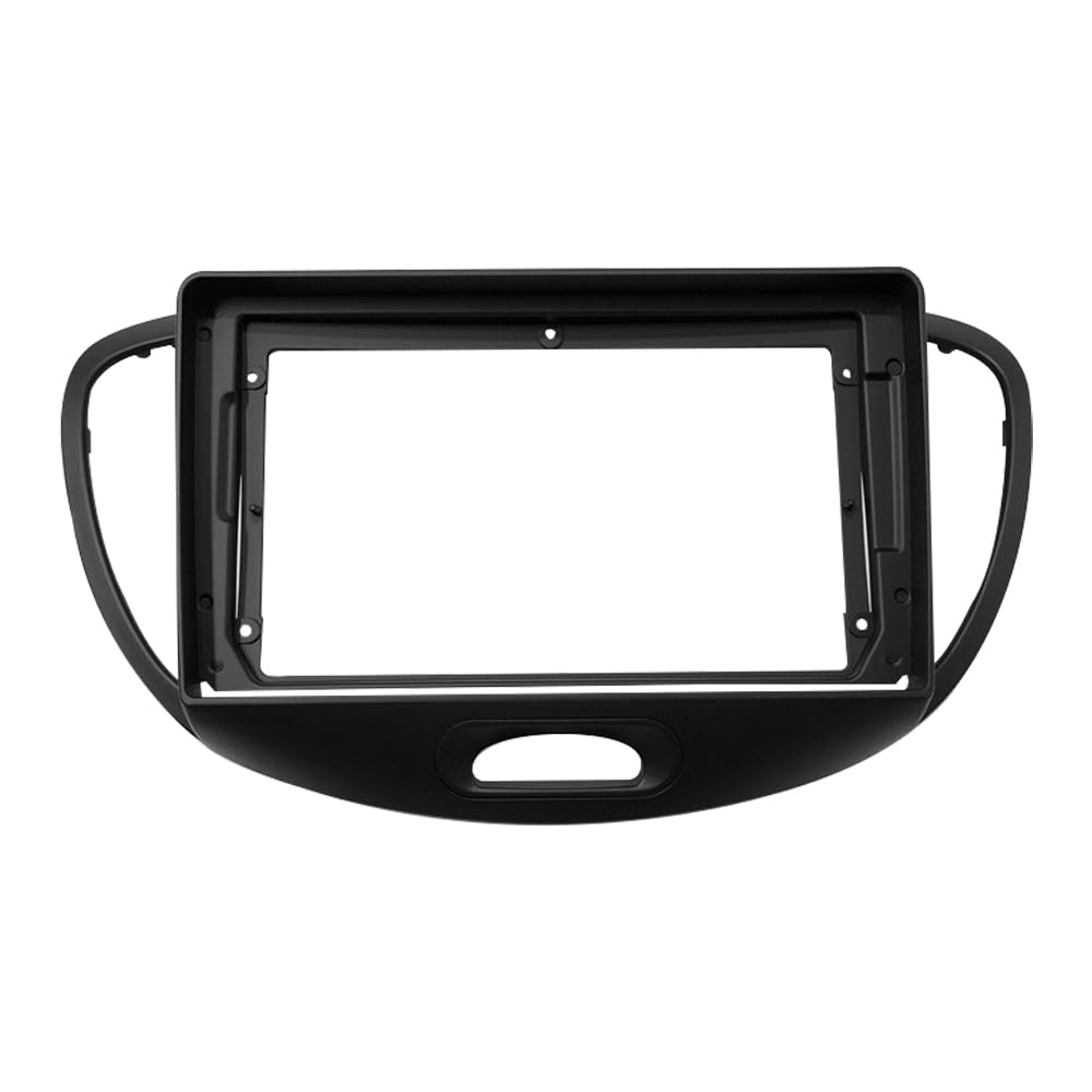 Cornice 2 Din Per Auto Hyundai I10 2008-2011 – Pannello Centrale Per Radio 9 Pollici, Solo Telaio In Trama Scura