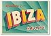 Vintage Touristic Greeting Illustration – Ibiza, Spanien Kühlschrankmagnet